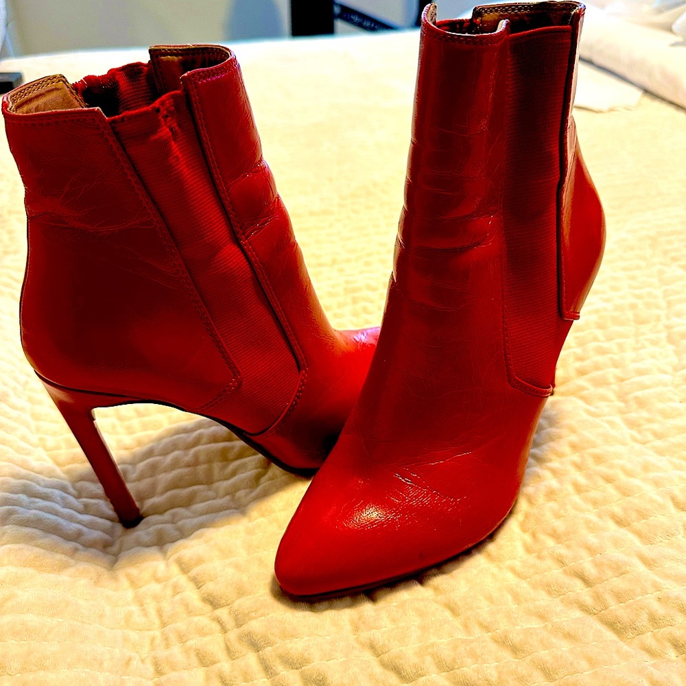 Very sexy Red Ankle stiletto boots